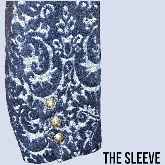 LIKE NEW CABI Women's Soft Floral  Blue & Gray Blazer. - Picture 7 of 15